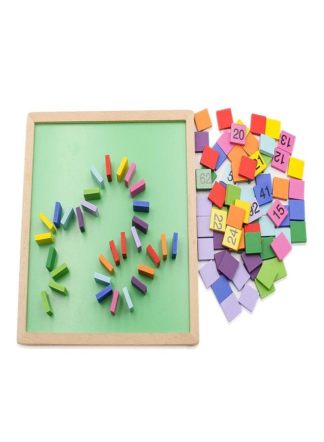 MERRYHEART Wooden Math Learning Board Toy, Montessori 1-100 Consecutive Numbers Wooden Hundred Digital Board, Educational Game for Kids with Storage Bag - Image 5